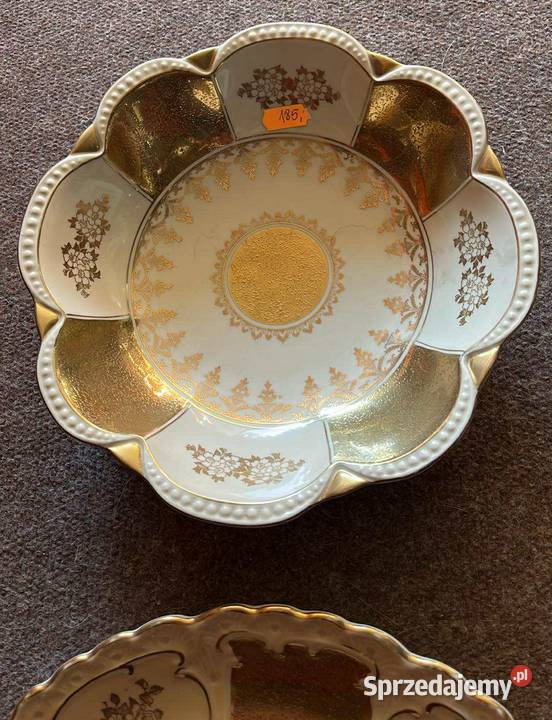 Patera Syg Oskar Schlegelmilch Ecru Ze złotem Gdańsk