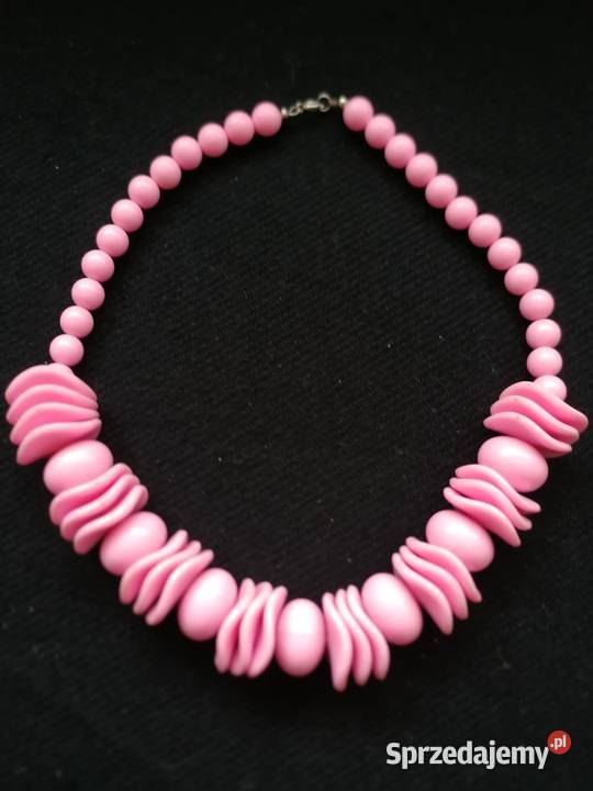 Korale różowenaszyjnik długość 20 Łódź sprzedam