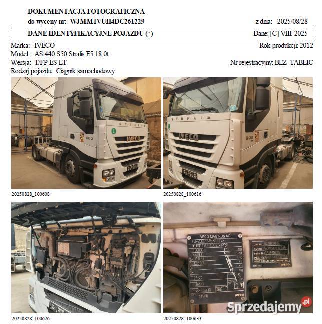 Ciągnik siodłowy Iveco AS 440 S50 Stralis E5 diesel Ładzyń