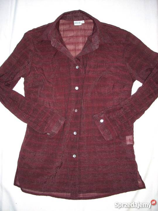 Burgundowa Koszula Zwiewna Szyfon 38 40 małopolskie Nowy Sącz