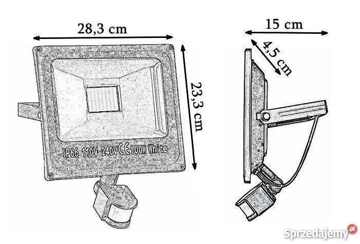 NAŚWIETLACZ LED SMD 100W CZUJNIK RUCHU HALOGEN sprzedam