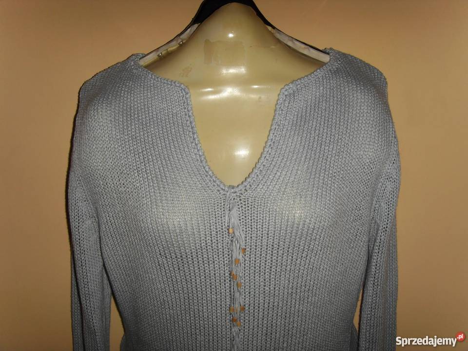 SWETEREK DAMSKI NIEBIESKI KORALIKI WROCŁAW Wrocław sprzedam