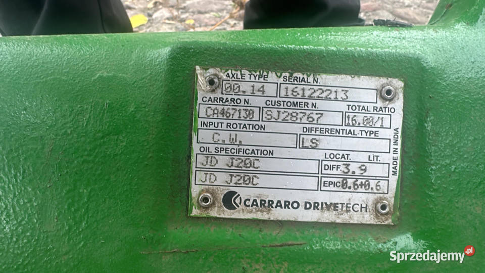 Belka mostu john deere carraro wkład mostu wielkopolskie