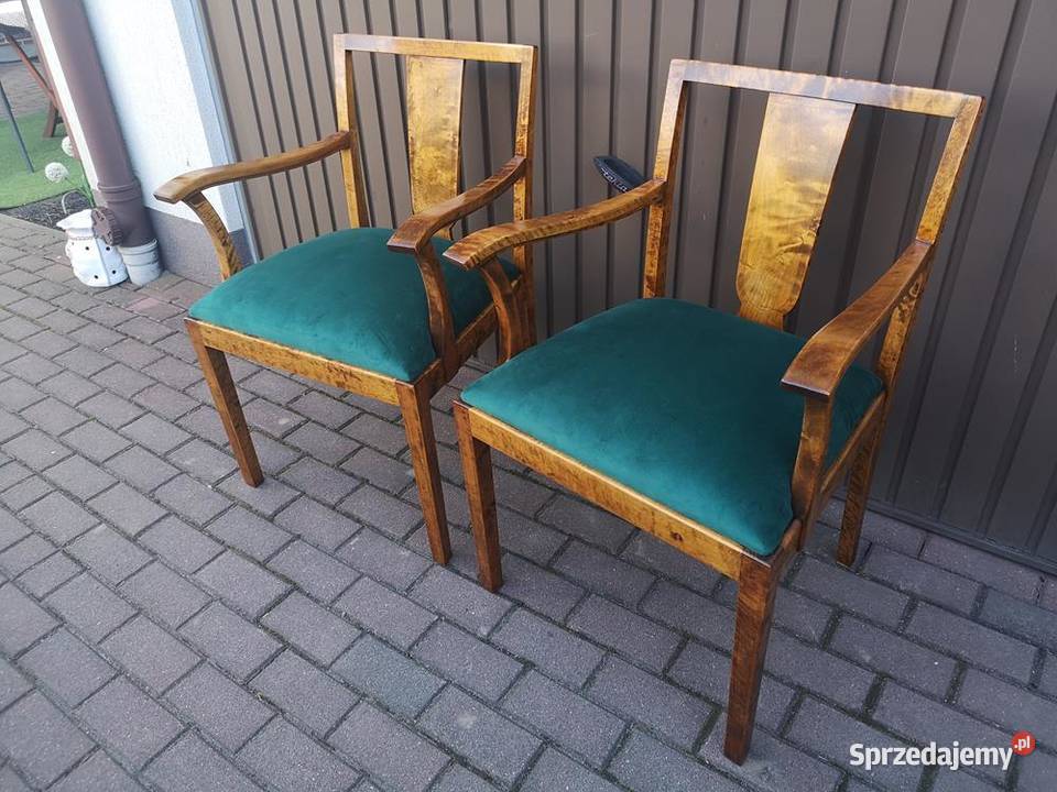 Fotele ARTDECO Politura Gabinetowe Stare Antyk wielkopolskie Swarzędz