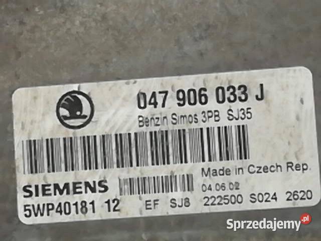 STEROWNIK SILNIKA 047906033J Skoda Fabia I 14 B osobowe sprzedam