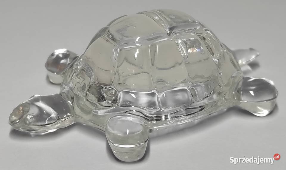 Unikat Huta Szkła Lucyna Żółw z kryształu Warszawa