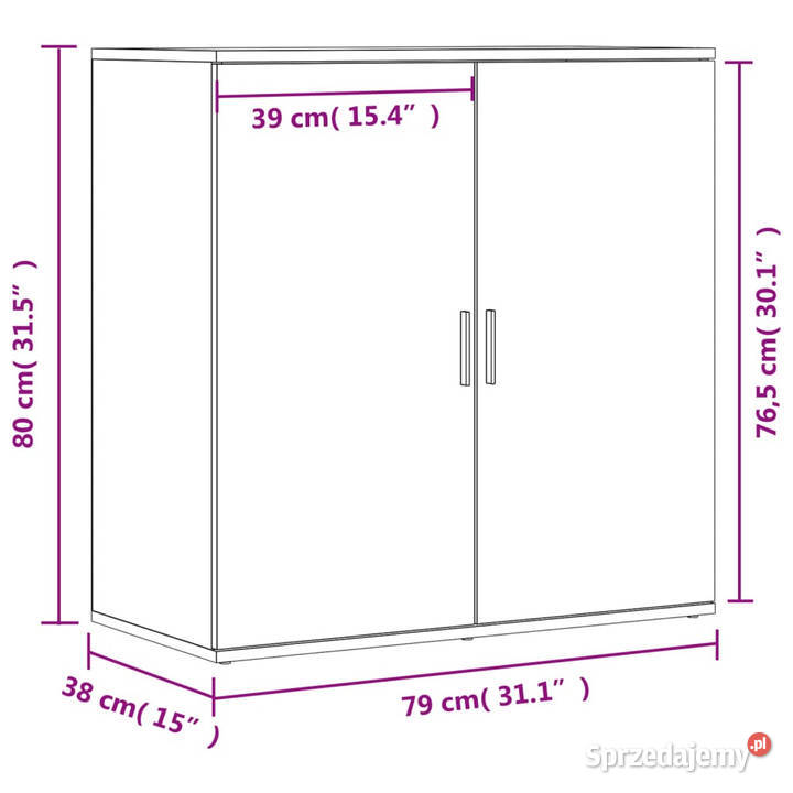Szafki 2 dąb sonoma 79x38x80 WM3276604 Pozostałe sprzedam