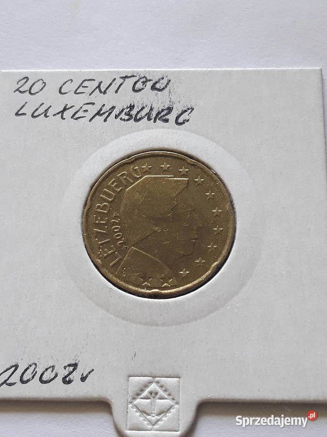 20 Eurocentów Luksemburg 2002 r Numizmatyka Konin