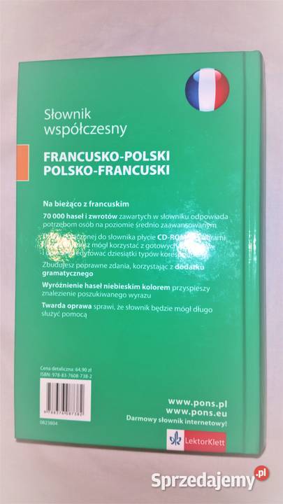 Wielki słownik polskofrancuski PONS 70 000 haseł Rok wydania 2012 Kultura i Rozrywka śląskie Katowice