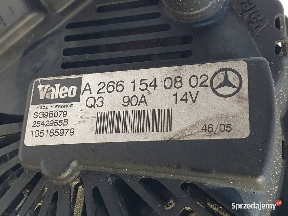 ALTERNATOR Mercedes W169 17 8V A2661540802 lubelskie Chełm