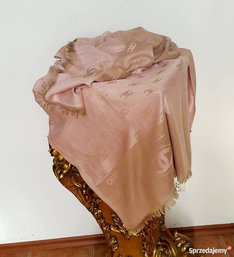CHANEL SZAL DUŻA CHUSTA CC DWUSTRONNY SZAL Dla kobiet Bydgoszcz