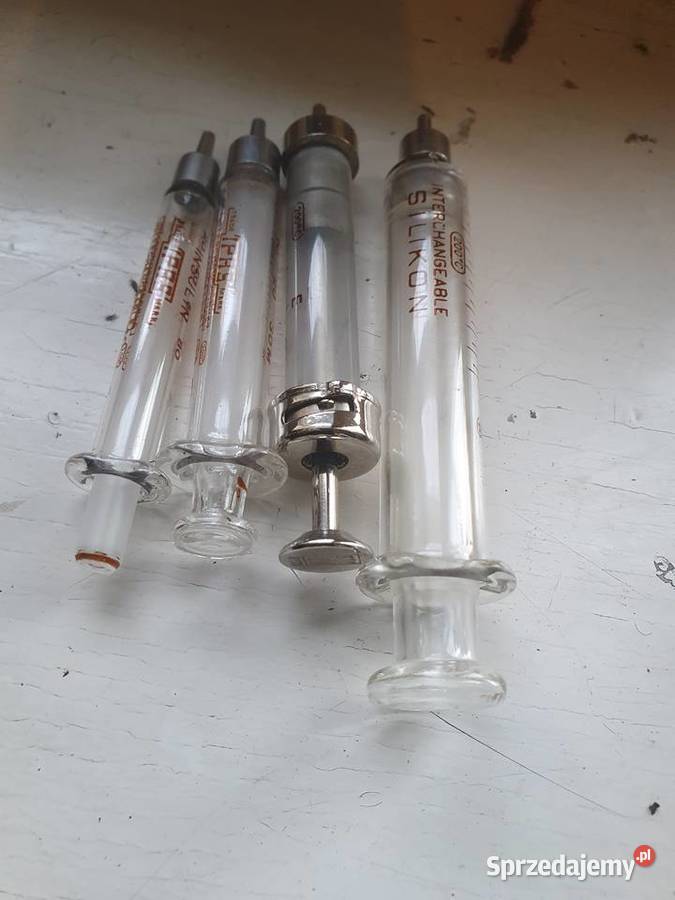 Stare strzykawki metalowe szklane szpitalne mazowieckie Warszawa sprzedam