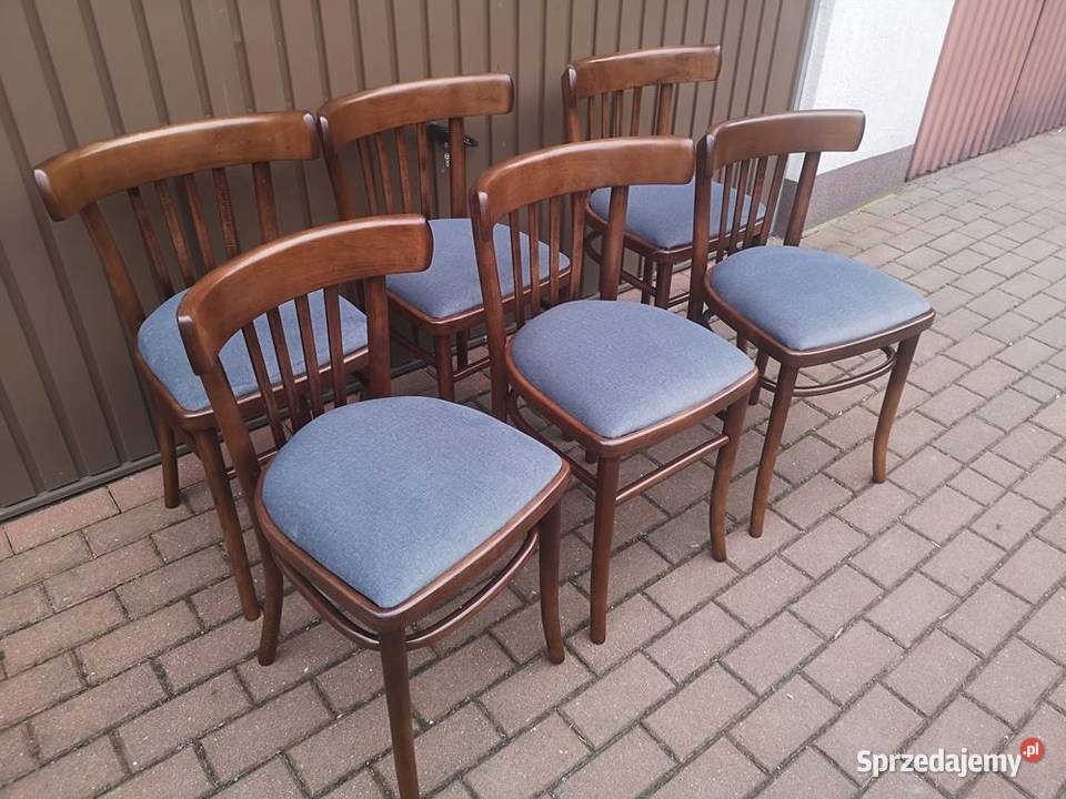 Krzesła PRL Stare Antyk Komplet 6 Sztuk sprzedam