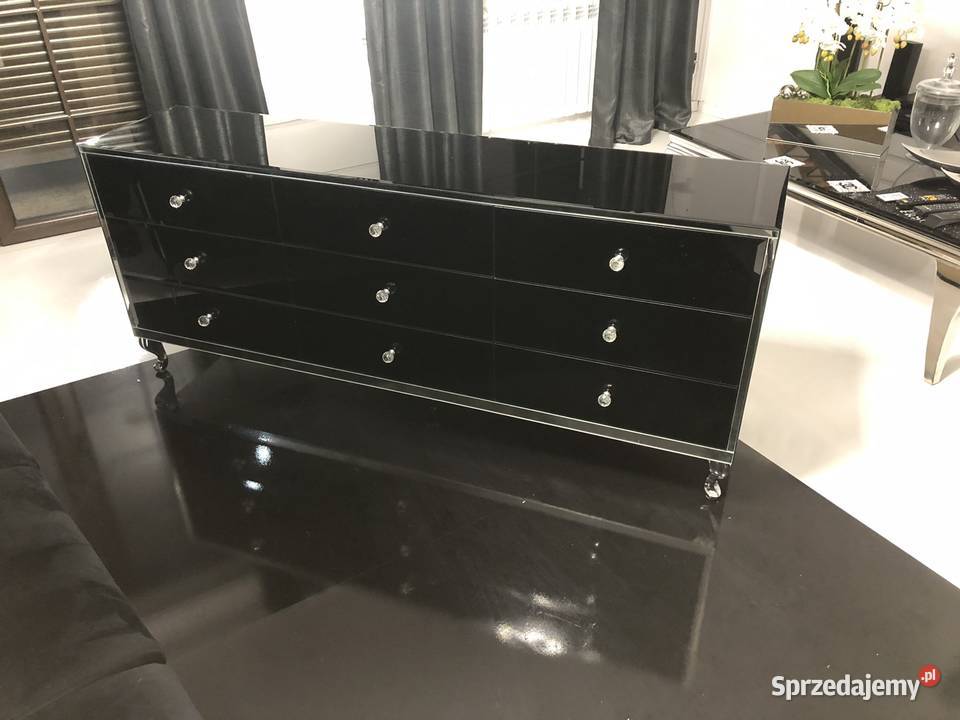 Komoda czarna ze szkła