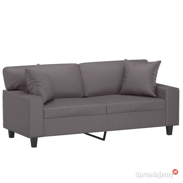 2osobowa sofa z poduszkami szara 140 sztuczna Warszawa sprzedam
