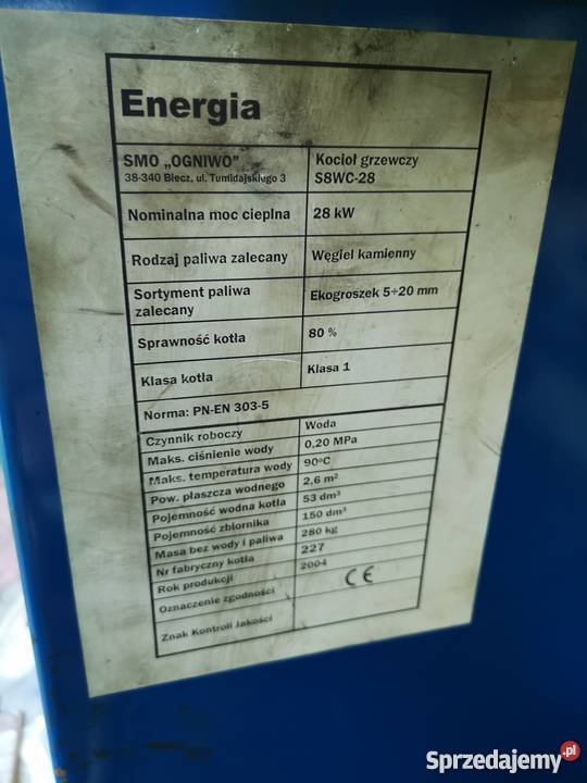Piec Kocioł grzewczy SMO OGNIWO z podajnikiem Kraków