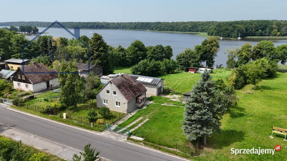 Zabudowana działka z linią brzegową Jezioraka budowlana sprzedam