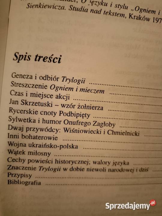 Ogniem i mieczem Sienkiewicz analizy lektury Warszawa