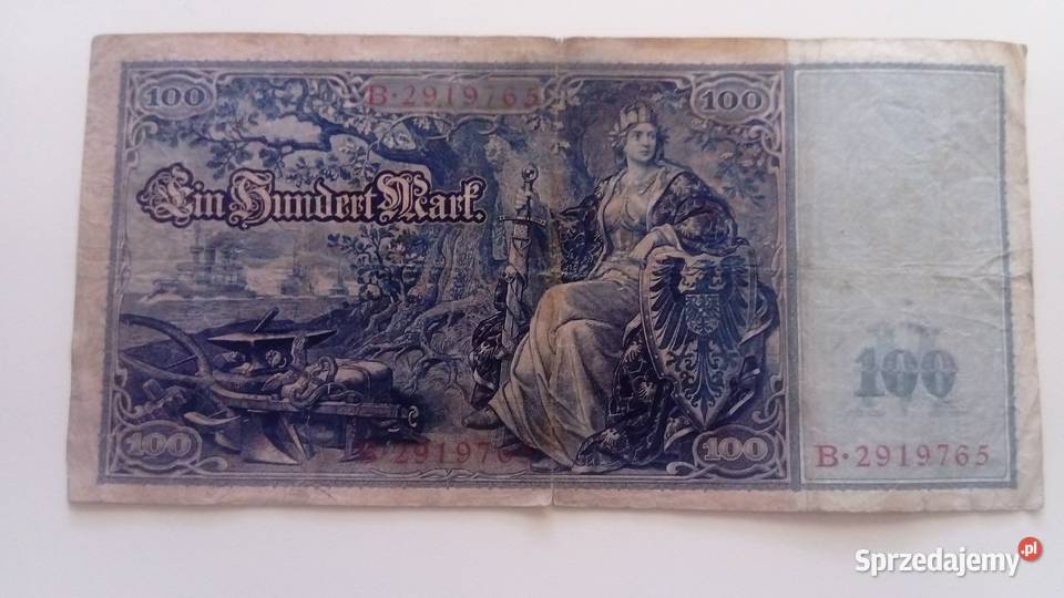 Banknot 100 marek 1909 r Numizmatyka sprzedam