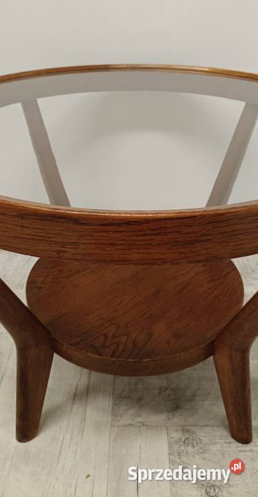 stolik okrągły kawowy projektowy Czechosłowacja