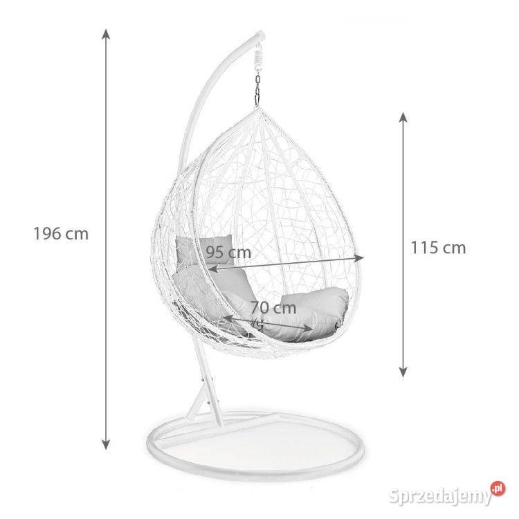 Wiszący kosz huśtawka ogrodowa kokon