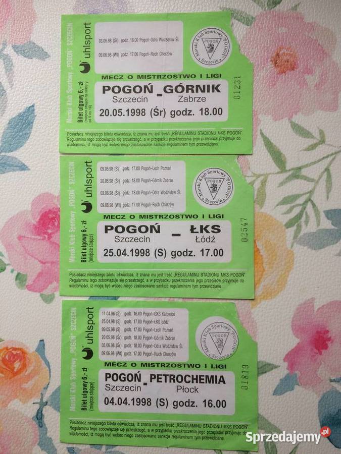 1163 Bilety Pogoni Szczecin 1998 R