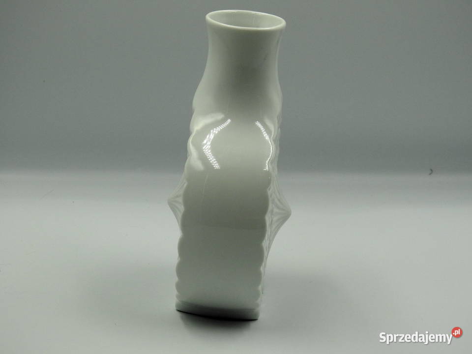 Śliczny biały porcelanowy wazon niemiecki 3D Porcelana i szkło Inowrocław
