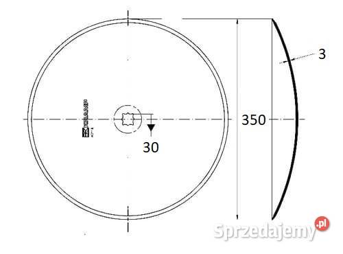 Talerz brony gładki 350x3 mm HD350030