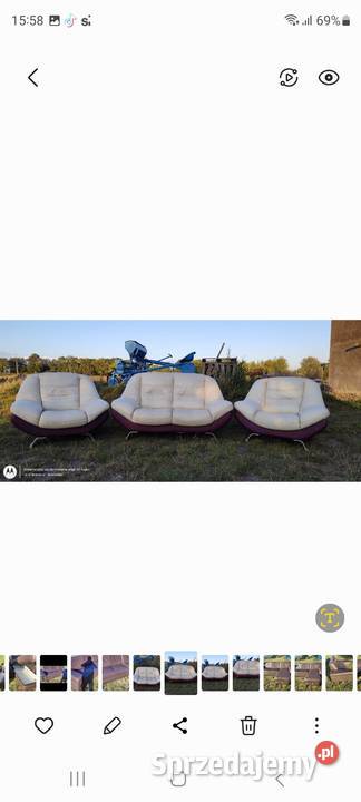 Sprzedam komplet sofa I 2 fotele że skóry Komplety wypoczynkowe Inowrocław