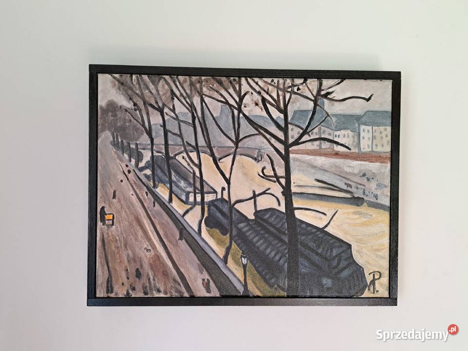 Kopia obrazu Alberta Marqueta zima w Paryżu