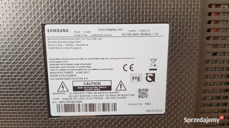 TV monitor Samsung DC40E pilot Warszawa