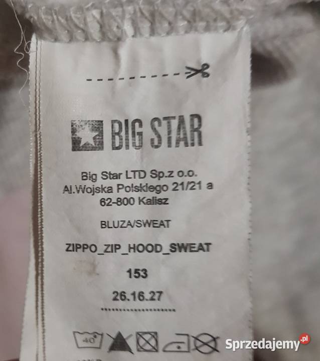 Big Star bluza damska z rozpinanym kapturem rXL Golina
