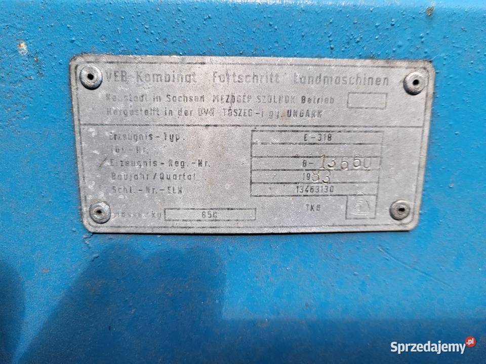 Przystawka zgrabiacz do pokosówka Fortschritt Dymki