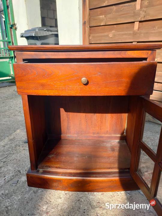 Witryna szafka barek drewniana drewno kolonialna Warszawa