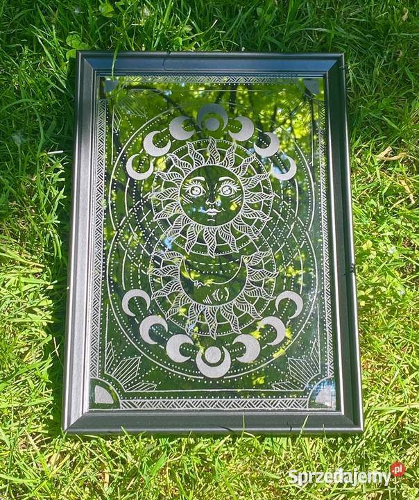 Lustro grawerowane ręcznie format A4