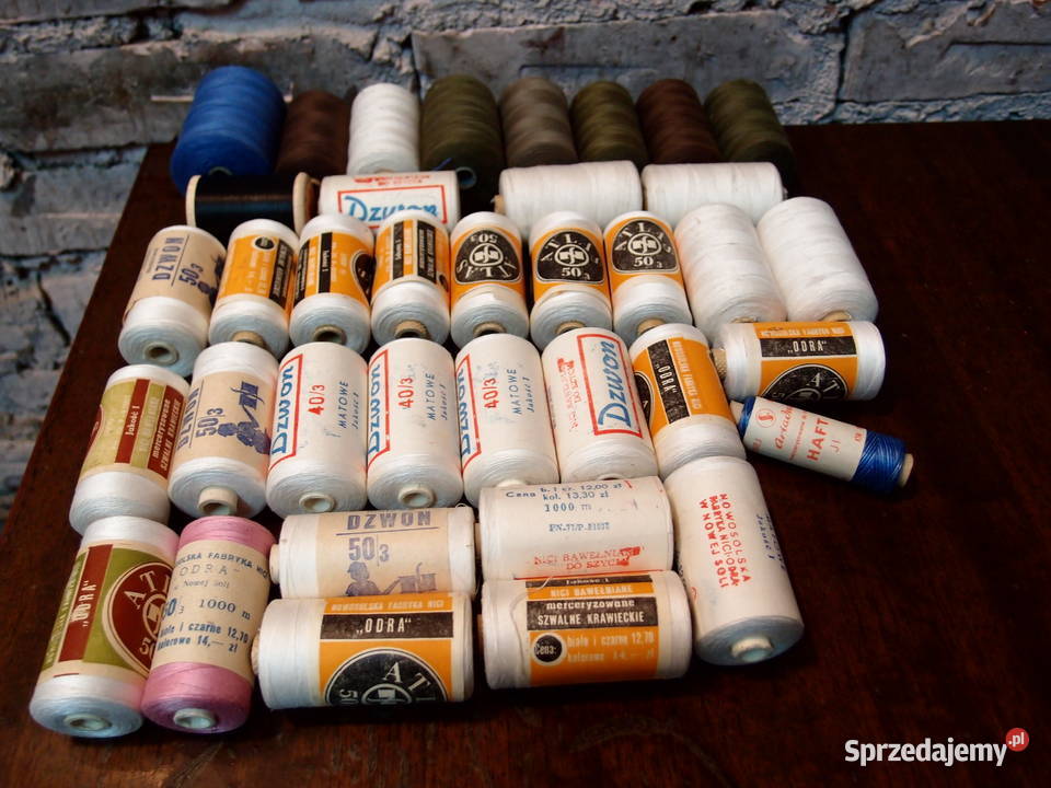 Nici bawełniane Odra 50x3 i 40x3 matowe białe