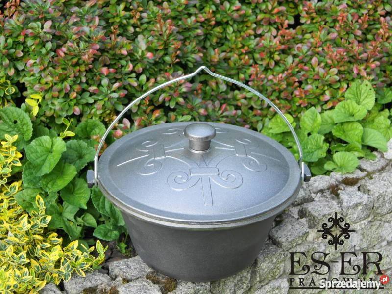 Kociołek węgierski żeliwny 7l z pokrywką ESER Częstochowa