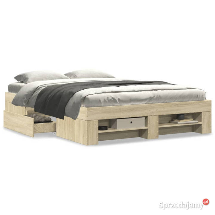 Łóżko bez materaca dąb sonoma 140x200 WM3295473 Łóżka mazowieckie Warszawa
