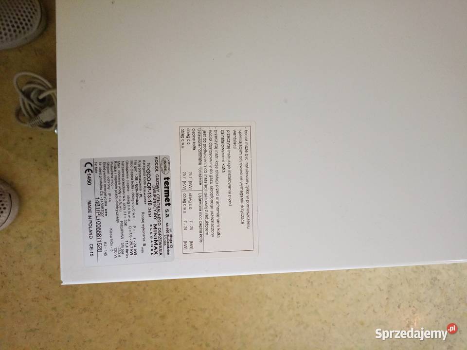 Kocioł gazowy TERMET Minimax Elegance GCODP1310 Łódź sprzedam