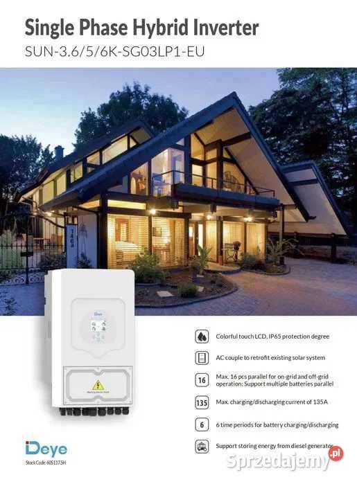 Zestaw Magazyn Inwerter LV 6 kW 512 kWh małopolskie