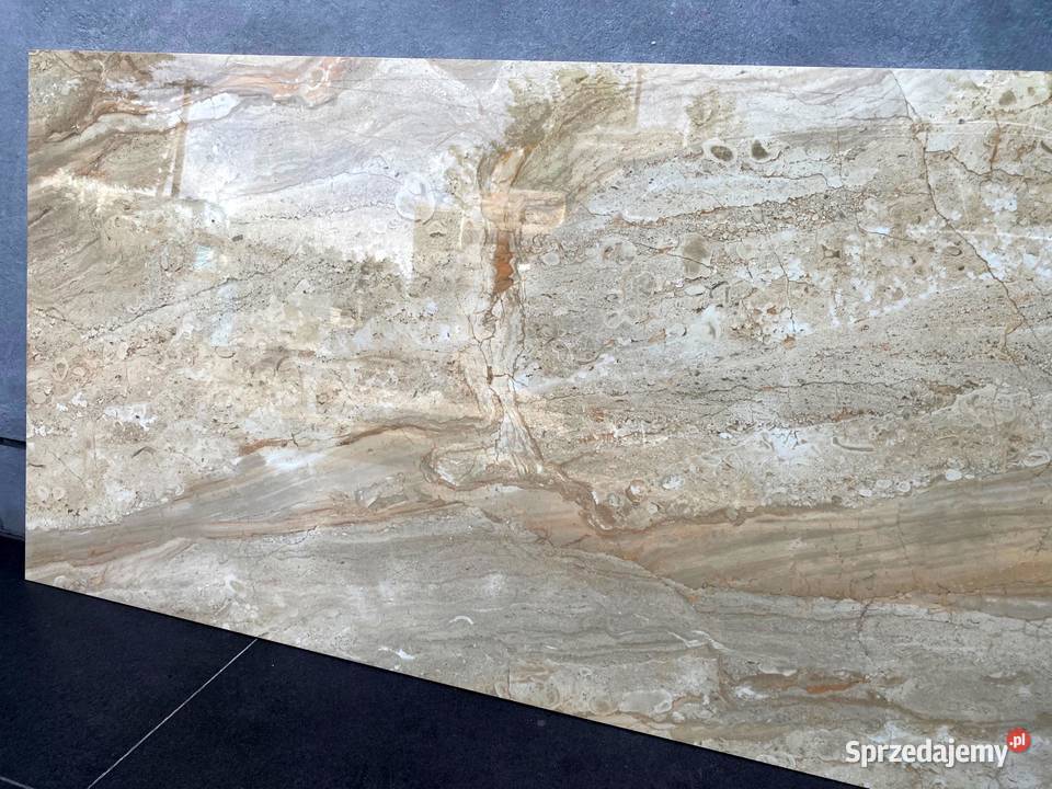 Gres marmuropodobny 120x60 Krem Beż POŁYSK Podłogi i schody
