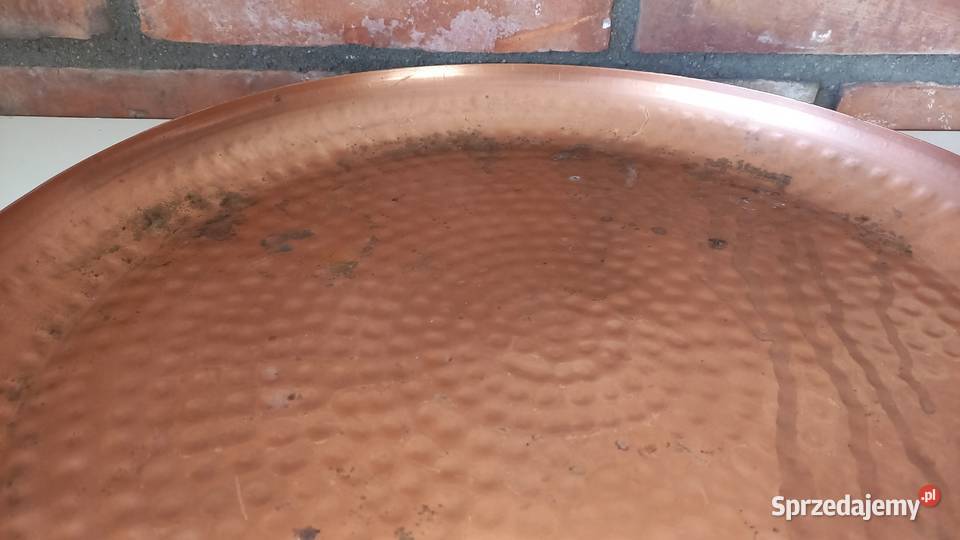 Taca metalowa miedziowana na świeczki 41 708