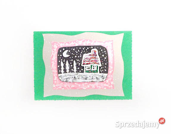 bajkowa kartka na Boże Narodzenie zima kartka na Olsztyn