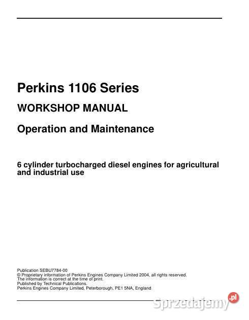 Perkins 1103 1104 1106 instrukcja napraw silnik motoryzacja, transport Poradniki, albumy i reportaże Kielce sprzedam