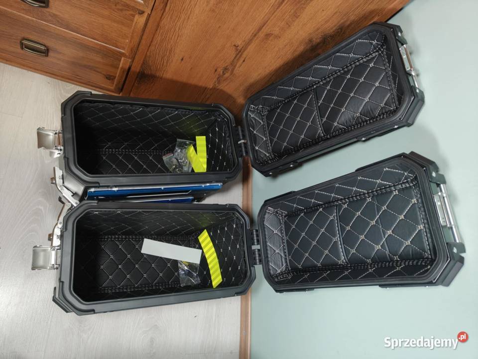 ALUMINIOWE kufry motocyklowe boczny CZARNY 2x48L mazowieckie Żyrardów