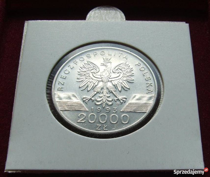 MONETA 20000 JASKÓŁKI 1993 POLSKA HOLDER Katowice sprzedam