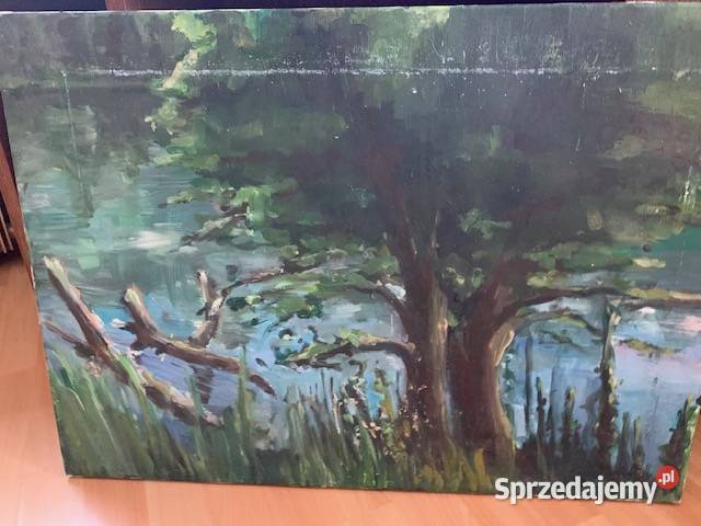 Obraz pejzaż drzewo ok2006 polska malarka na Częstochowa