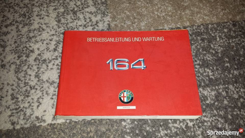 Alfa romeo 164 instrukcja obsługi i konserwacji sprzedam