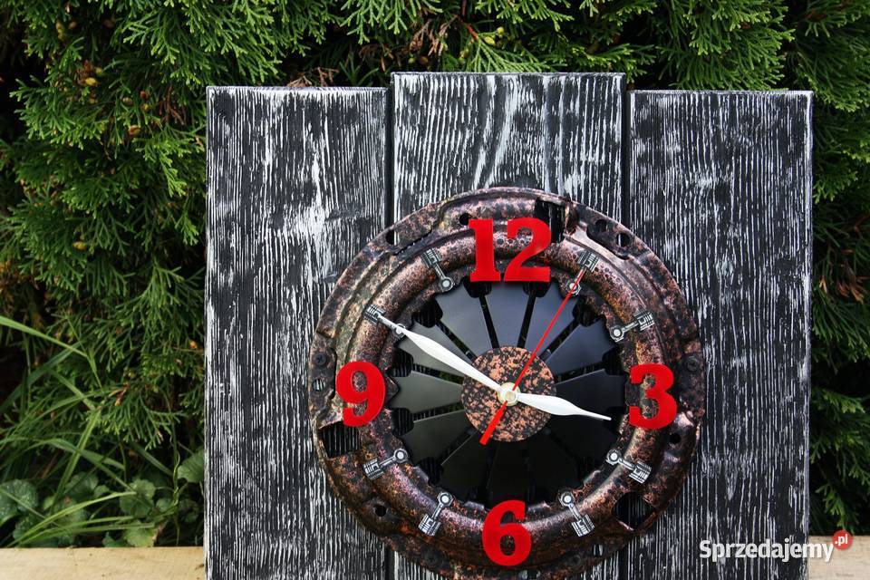 Duży moto zegar docisk sprzęgła patyna loft