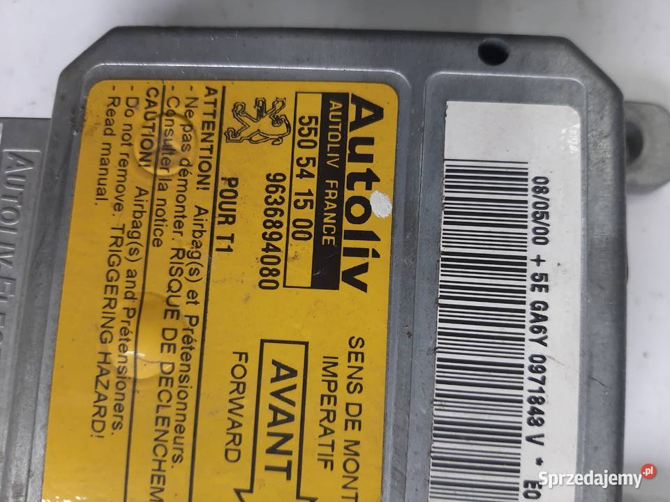 Peugeot 206 Sensor sterownik moduł poduszek Air